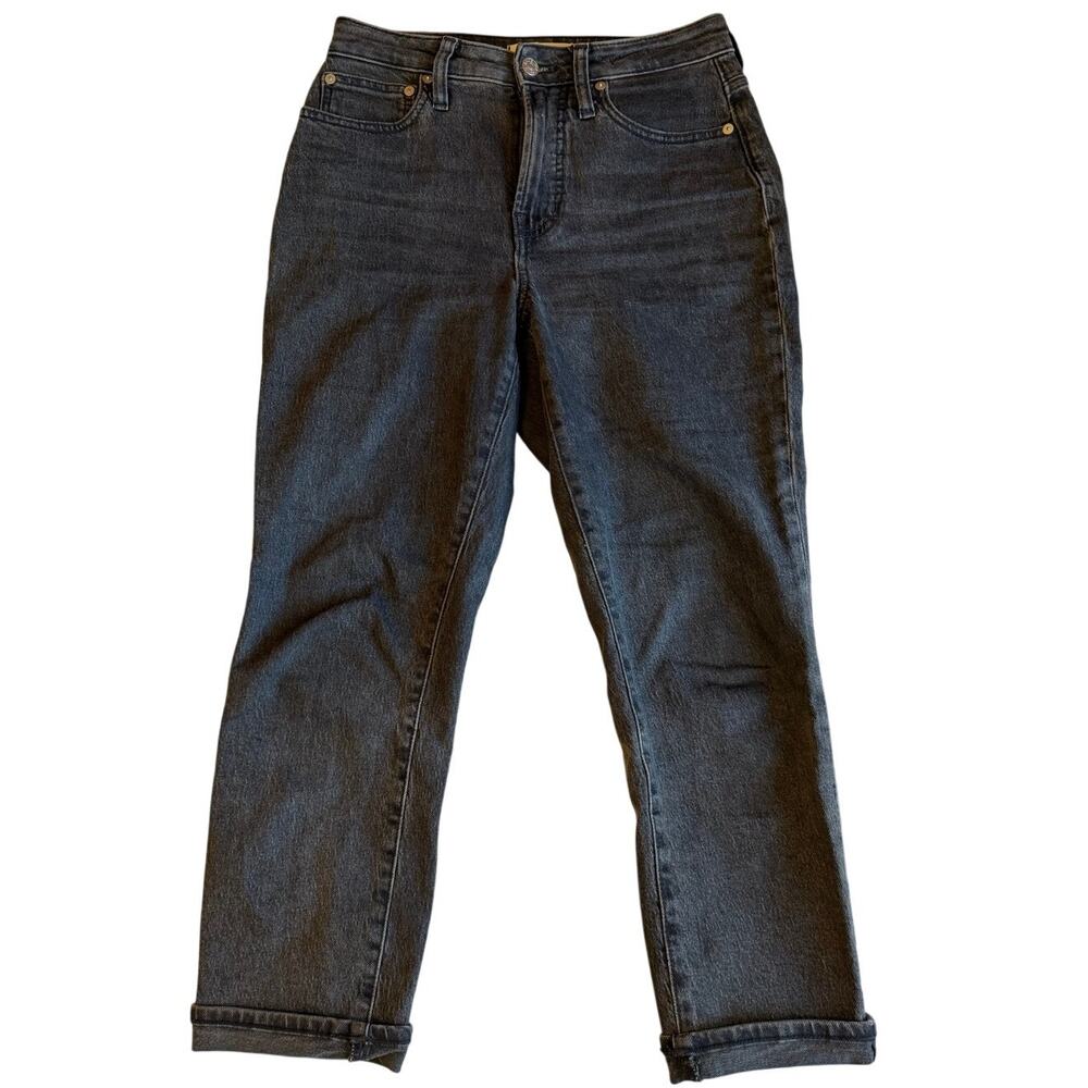 Madewell The Curvy Perfect Vintage Washed Black High Waisted Jeans Size 25P